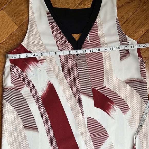 EUC NORDSTROM Trouve White Black Red Shift Dress Size Large - Picture 6 of 7